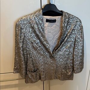 Zara Silver Sequin Blazer